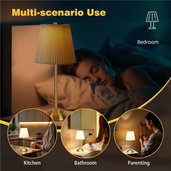 Cordless rechargeable table lamp portable touch dimmable LED bedside light - Picture 5 of 7